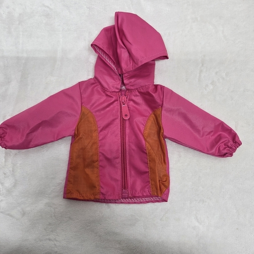 Bright Pink & Orange Hooded Jacket & Backpack Set for 18-inch Dolls My life-size - Picture 3 of 9